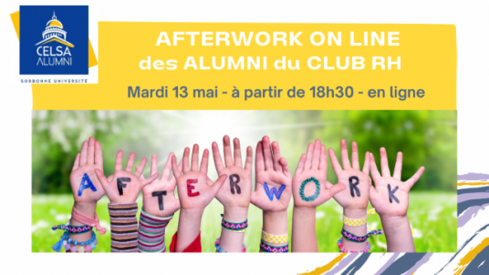 Afterwork ON LINE du club RH - RDV le 13 mai 2025 à 18h30 